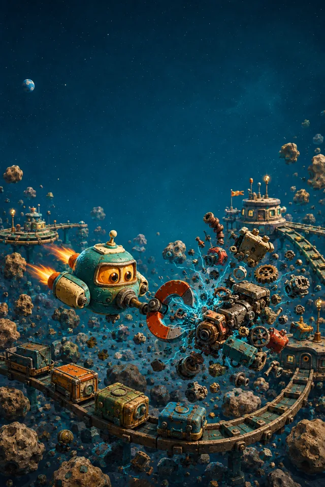 Original concept artwork for Orbital Lost Property